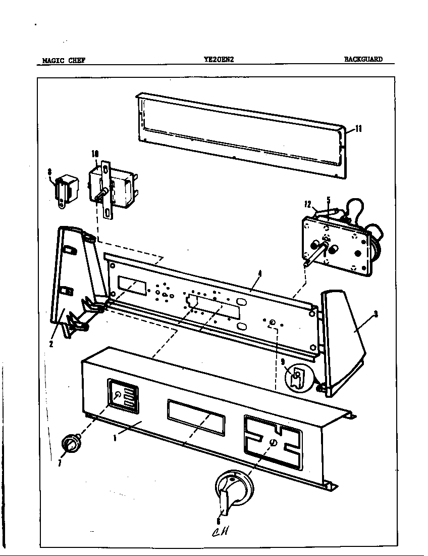 Magic Chef YE20EY1 heater diagram