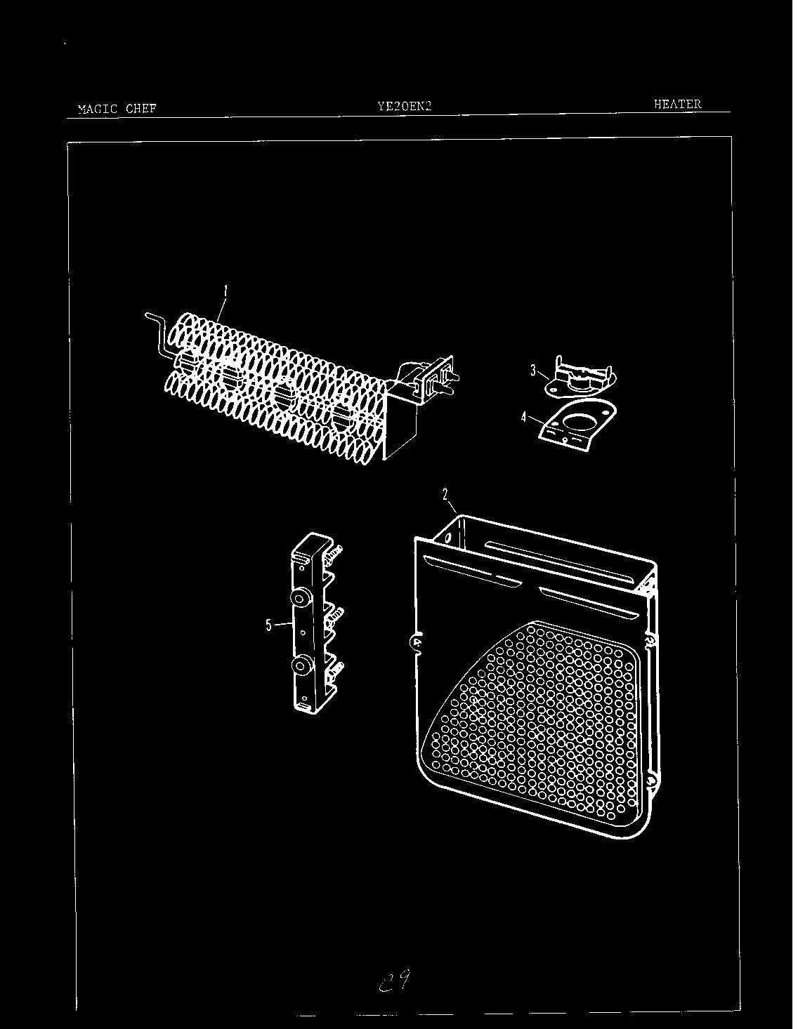 Magic Chef YE20EY2 heater diagram
