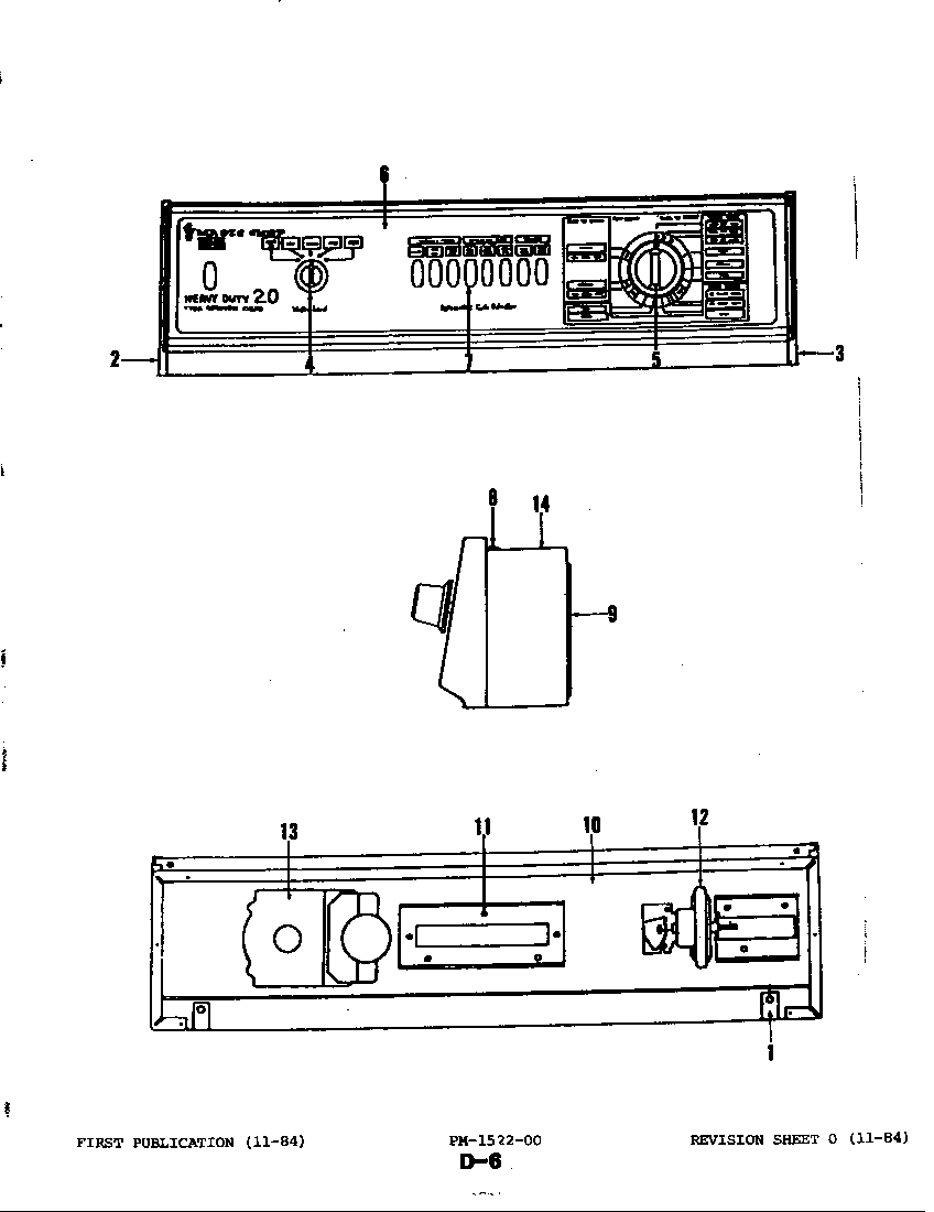 Magic Chef W20DN4 control panel diagram