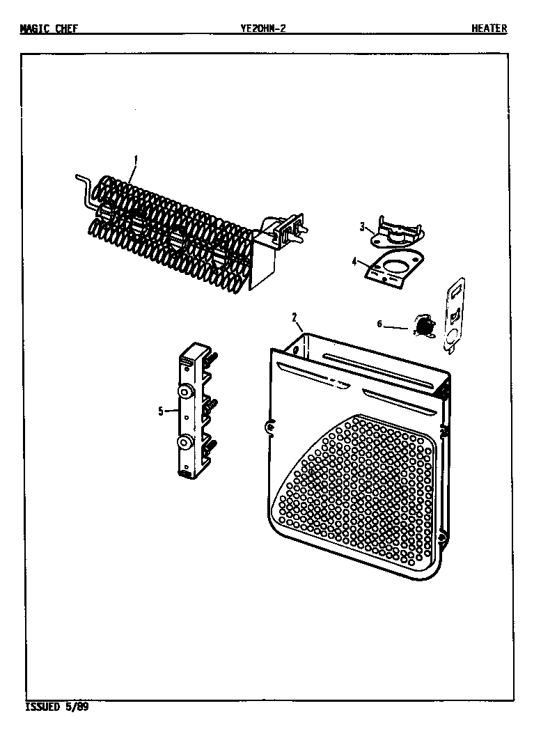 Magic Chef YE20HY2 heater diagram