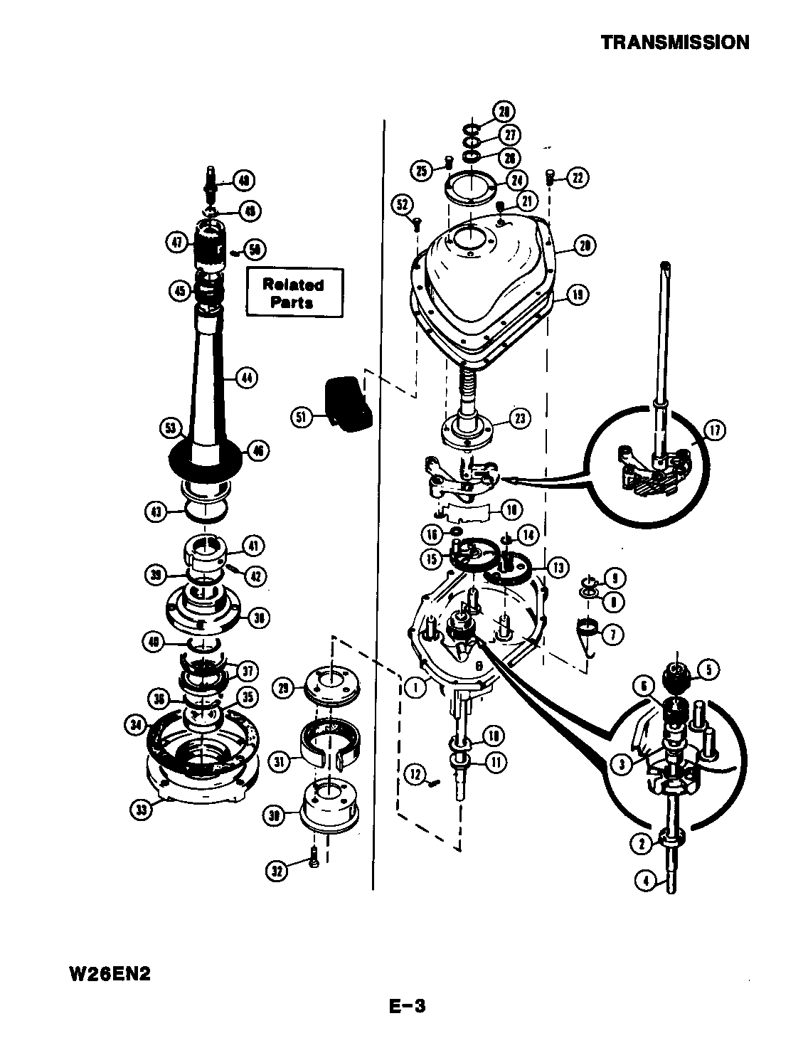 Magic Chef W26EN2 transmission diagram