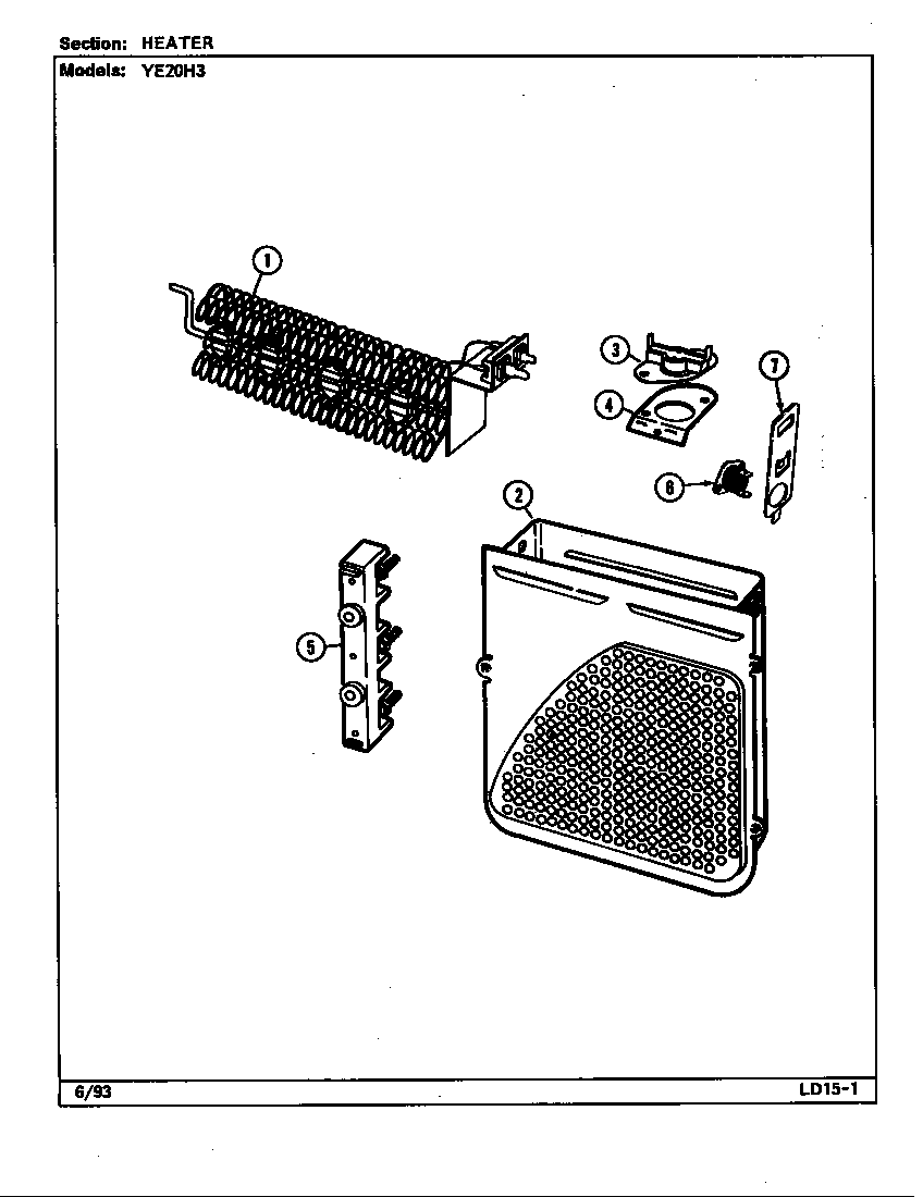 Magic Chef YE20HN3 heater (rev. g-k/10) (ye20ha3) (ye20hn3) (ye20hy3) diagram