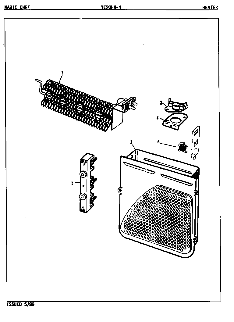 Magic Chef YE20HN4 heater diagram
