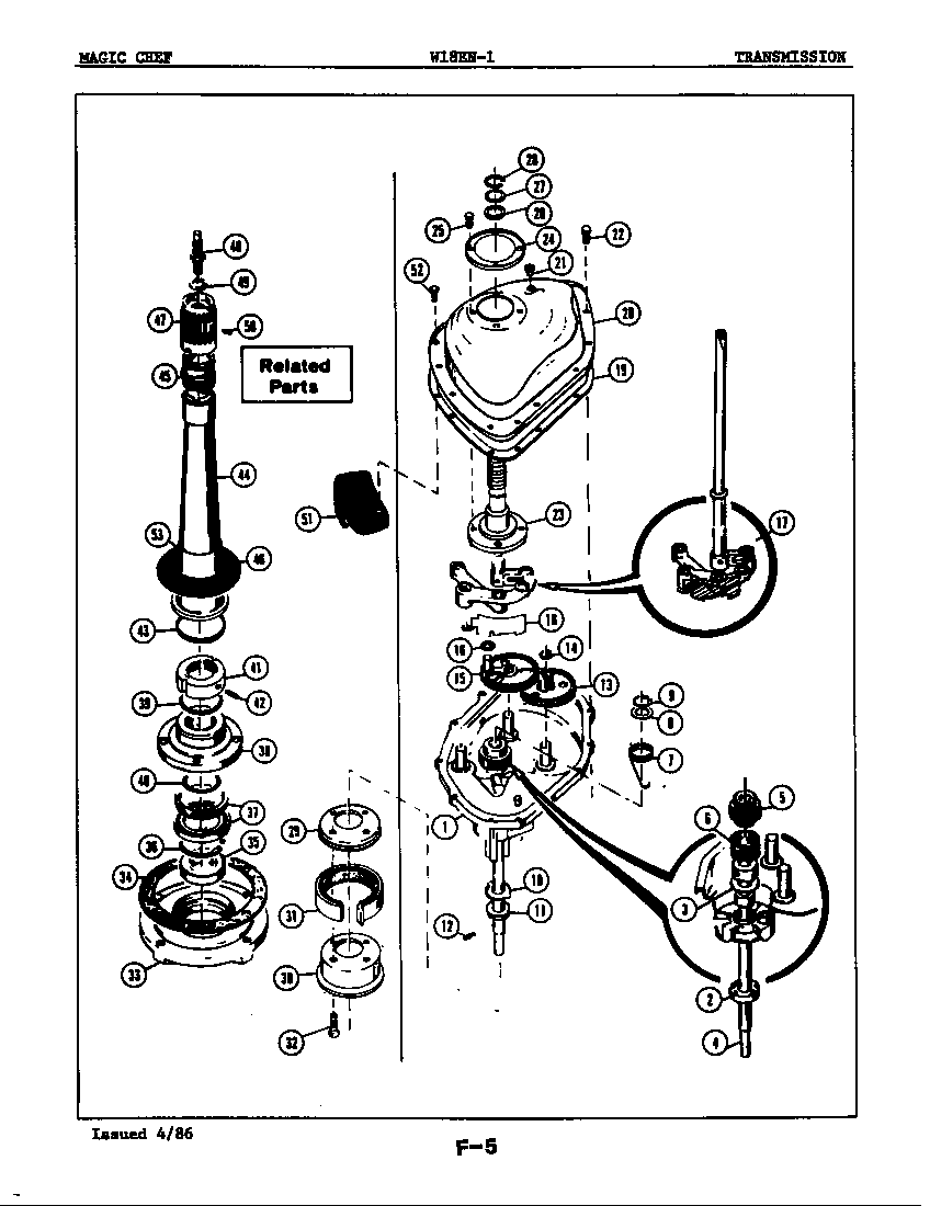 Magic Chef W18EN1 transmission diagram