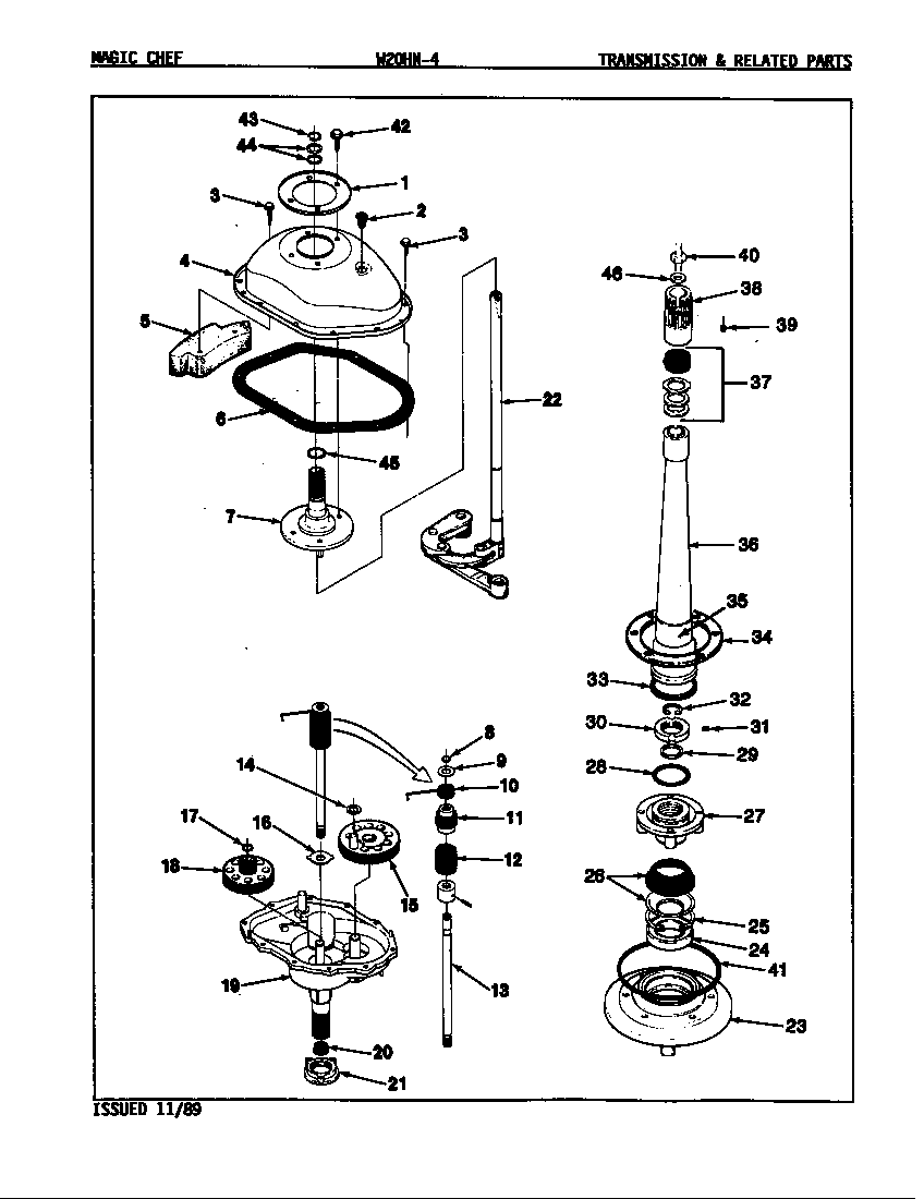 Magic Chef W20HY4 transmission diagram