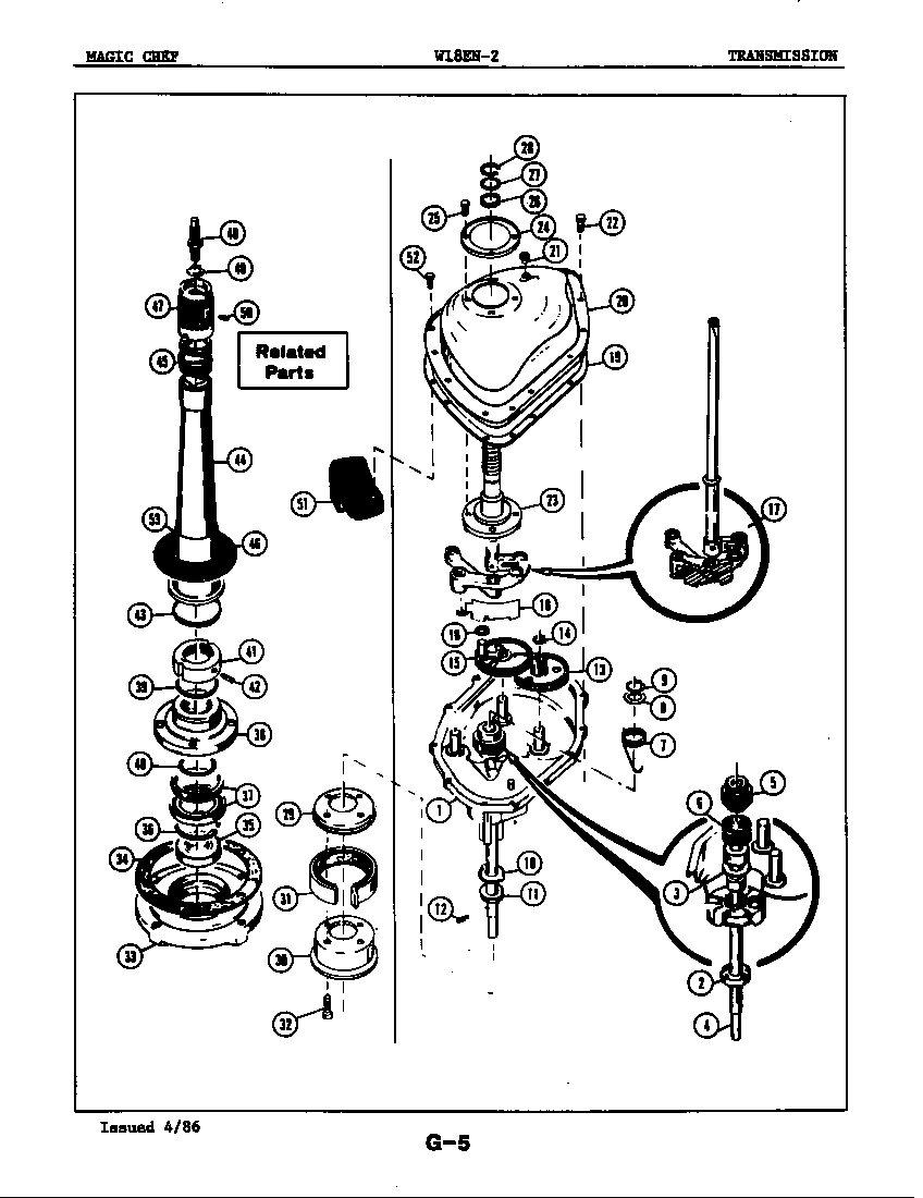 Magic Chef W18EY2 transmission diagram