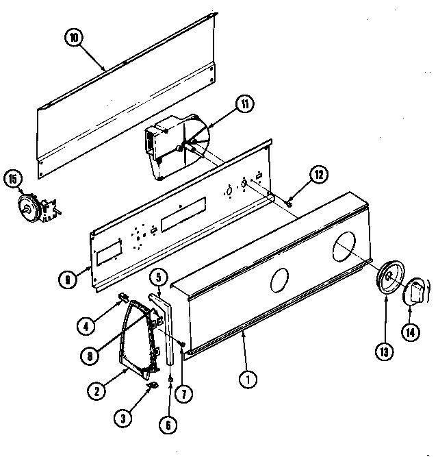 Magic Chef W14JA1 control panel (rev. k) diagram