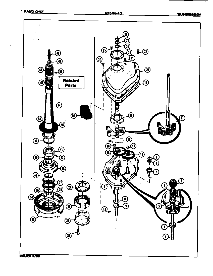 Magic Chef W20FY4C transmission diagram