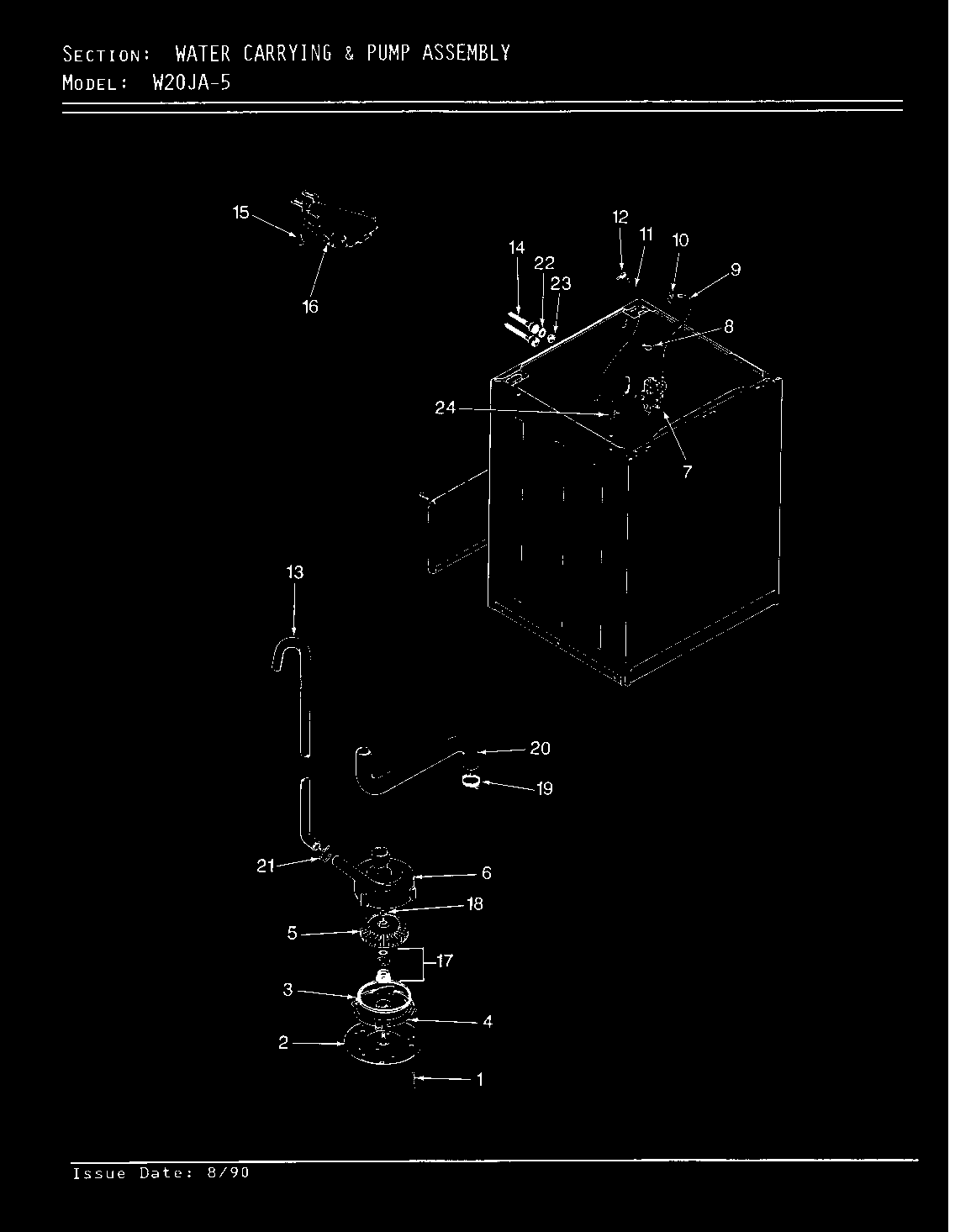 Magic Chef W20JY5 water carrying (w20ja5)(rev. a-d) (w20ja5) diagram