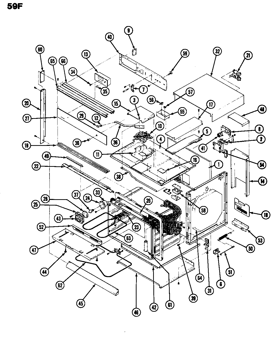 Magic Chef B59FN-5TVW body diagram