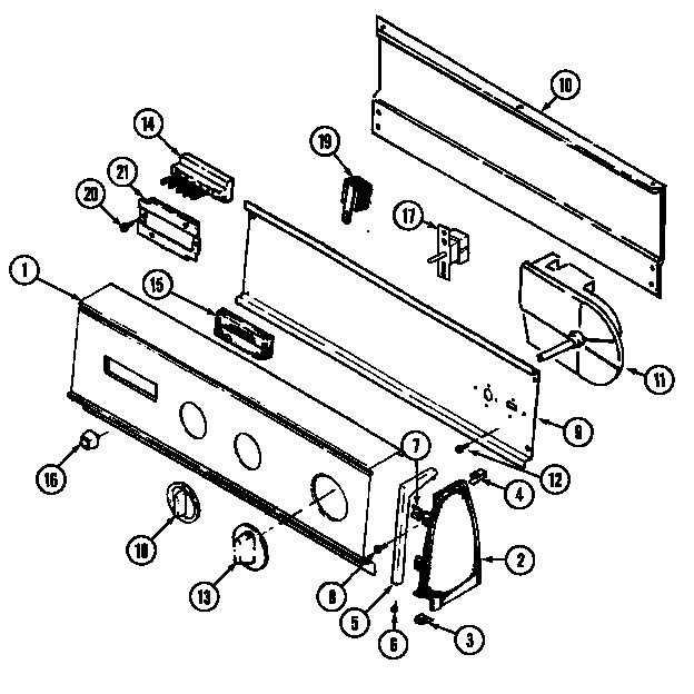 Magic Chef YG20JY4 control panel (rev. f) diagram