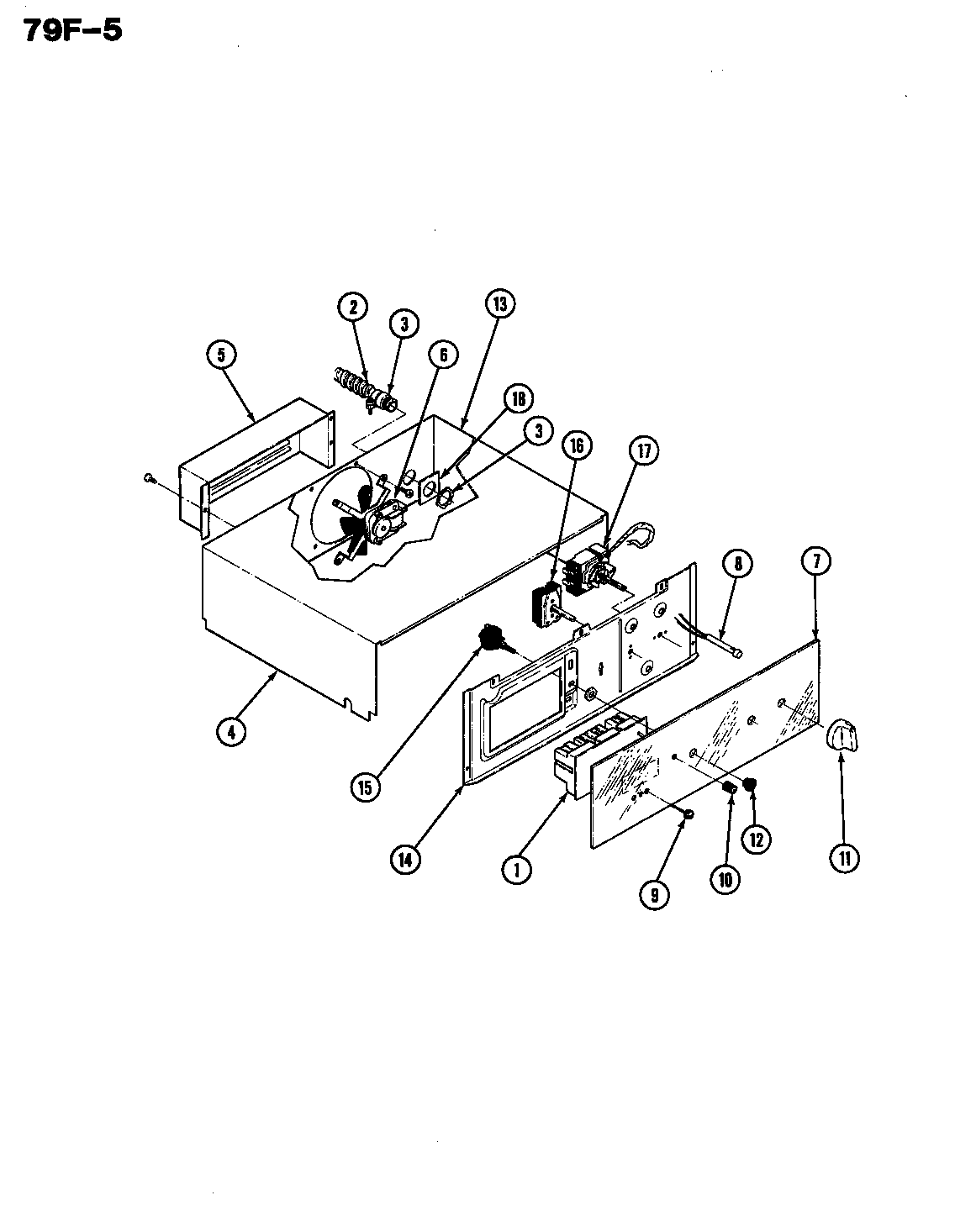 Magic Chef 79FN-5EVW control panel diagram
