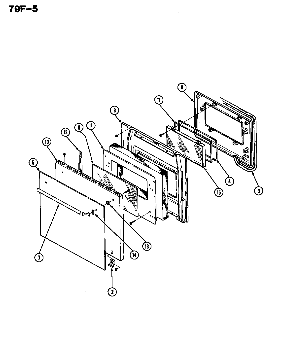 Magic Chef 79FN-5EVW door diagram