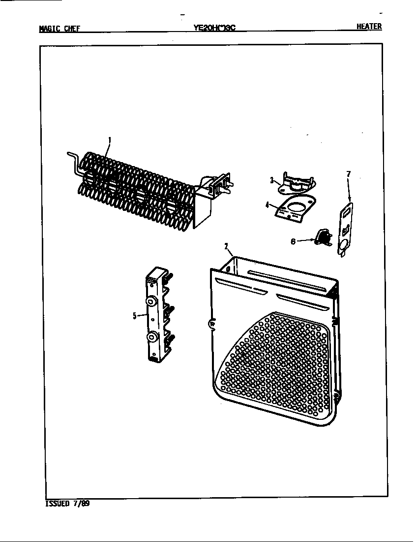 Magic Chef YE20HA3C heater (rev. a-d) diagram