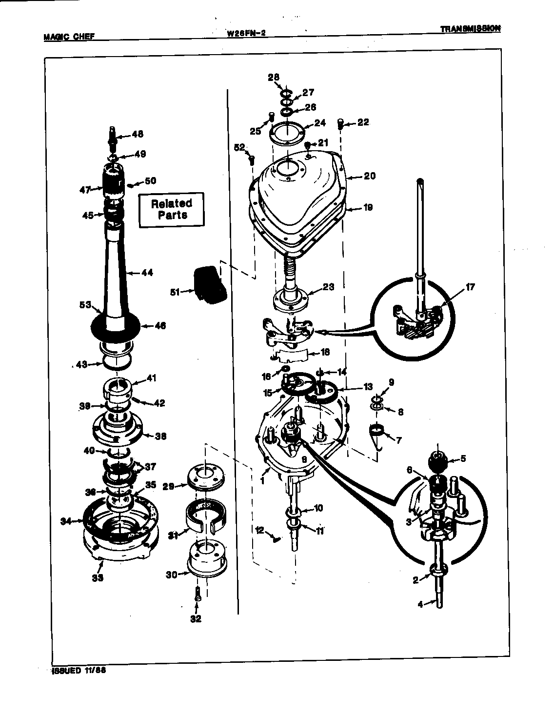 Magic Chef W26FN2 transmission (rev. a) diagram