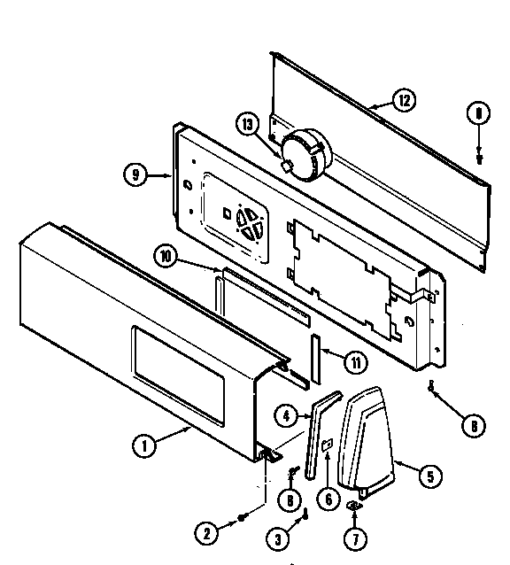 Magic Chef W209KA control panel (w209kv) (w209kv) diagram