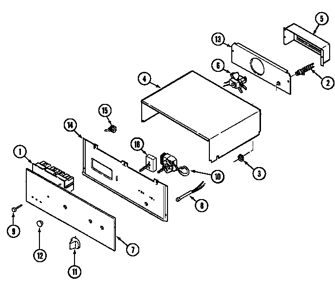 Magic Chef 9524WPW control panel diagram