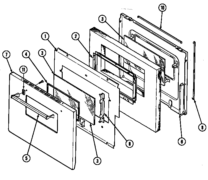 Magic Chef 9524WPW door-upper diagram
