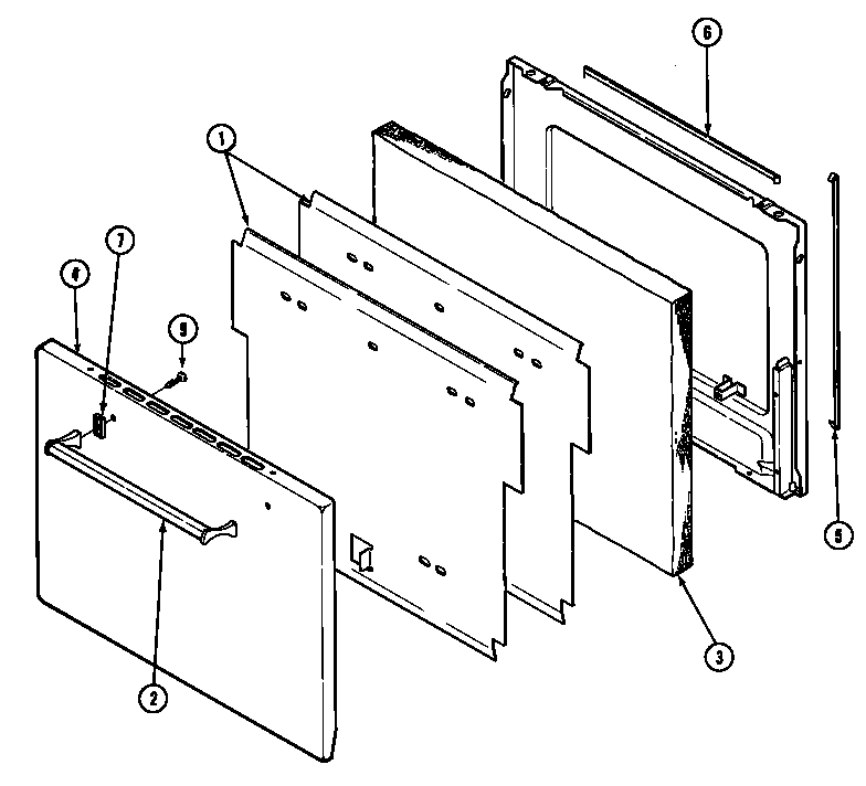Magic Chef 9524WPW door-lower diagram