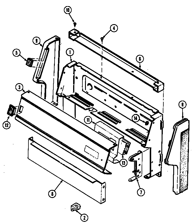 Magic Chef 3167XUW-X control panel diagram