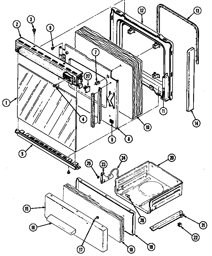Maytag D3120SRALT door/drawer (d3120sr*lt) (d3120sralt) (d3120srwlt) diagram
