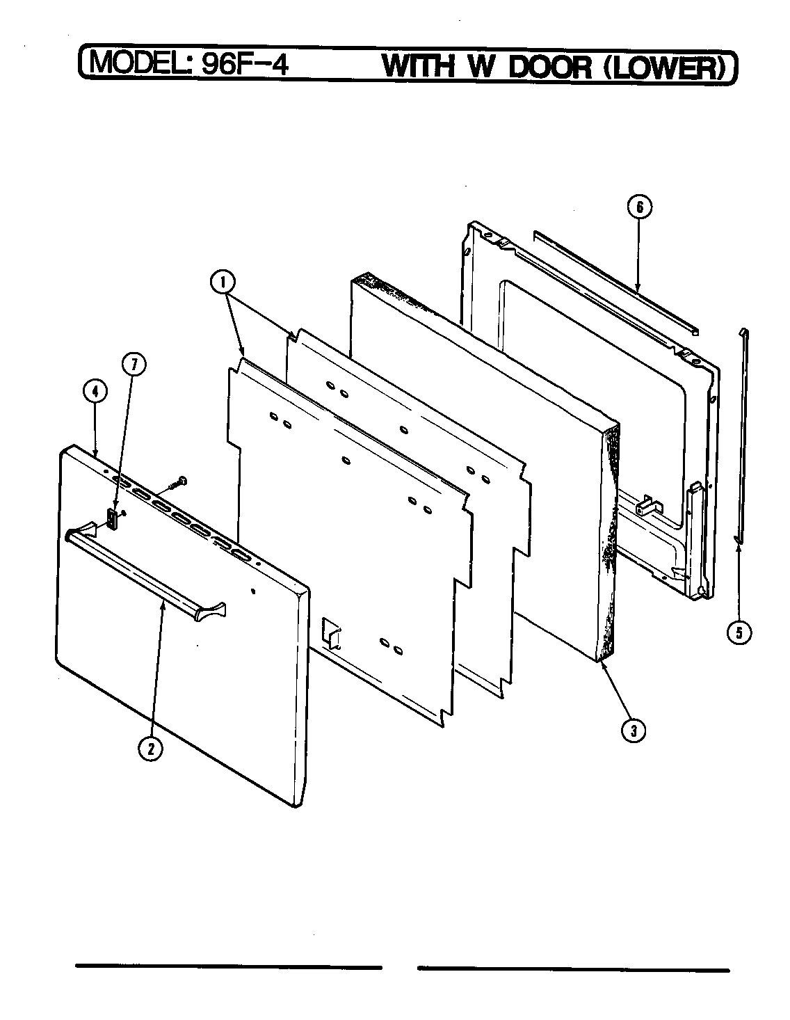 Magic Chef 96FA-4CW door-lower diagram