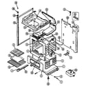 Maytag G3227XRA-3 body/oven diagram
