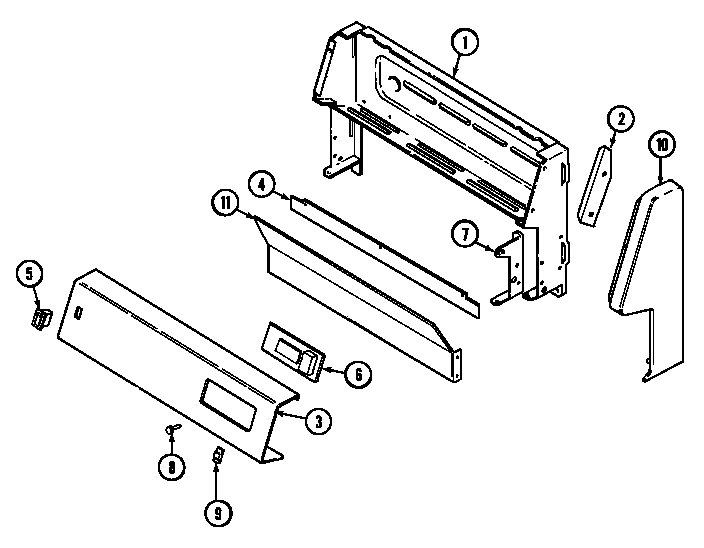 Maytag D3121WTALT control panel diagram