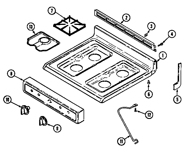 Maytag D3121WTALT top assembly diagram
