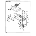 Magic Chef 31MN-3KX body/control panel/top assembly diagram