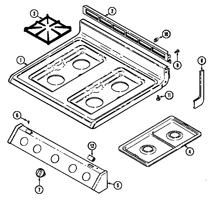 Maytag G3227XRA top assembly diagram