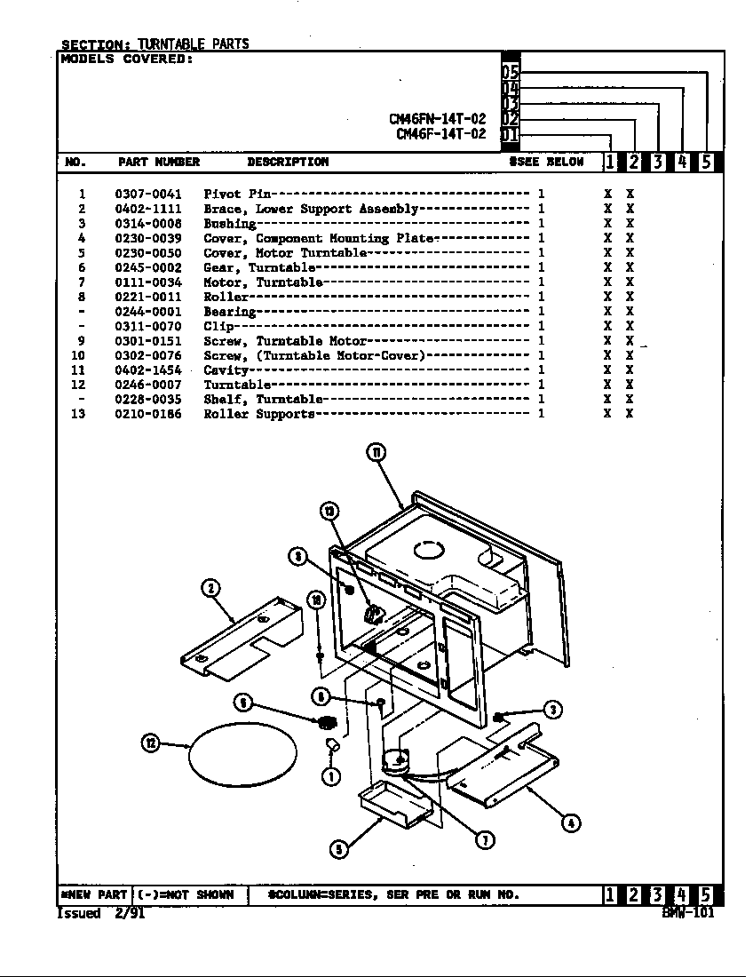 Magic Chef 77JN-5EVWM turntable (cm46fn-14t-02) diagram