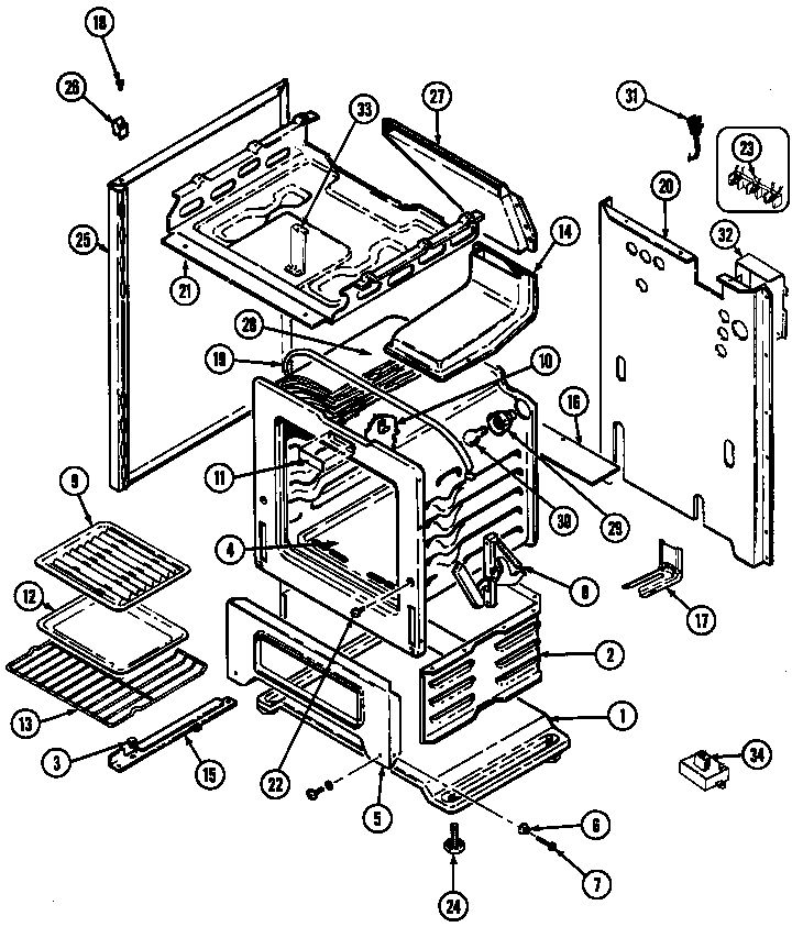 Maytag G3267XRW-M oven diagram