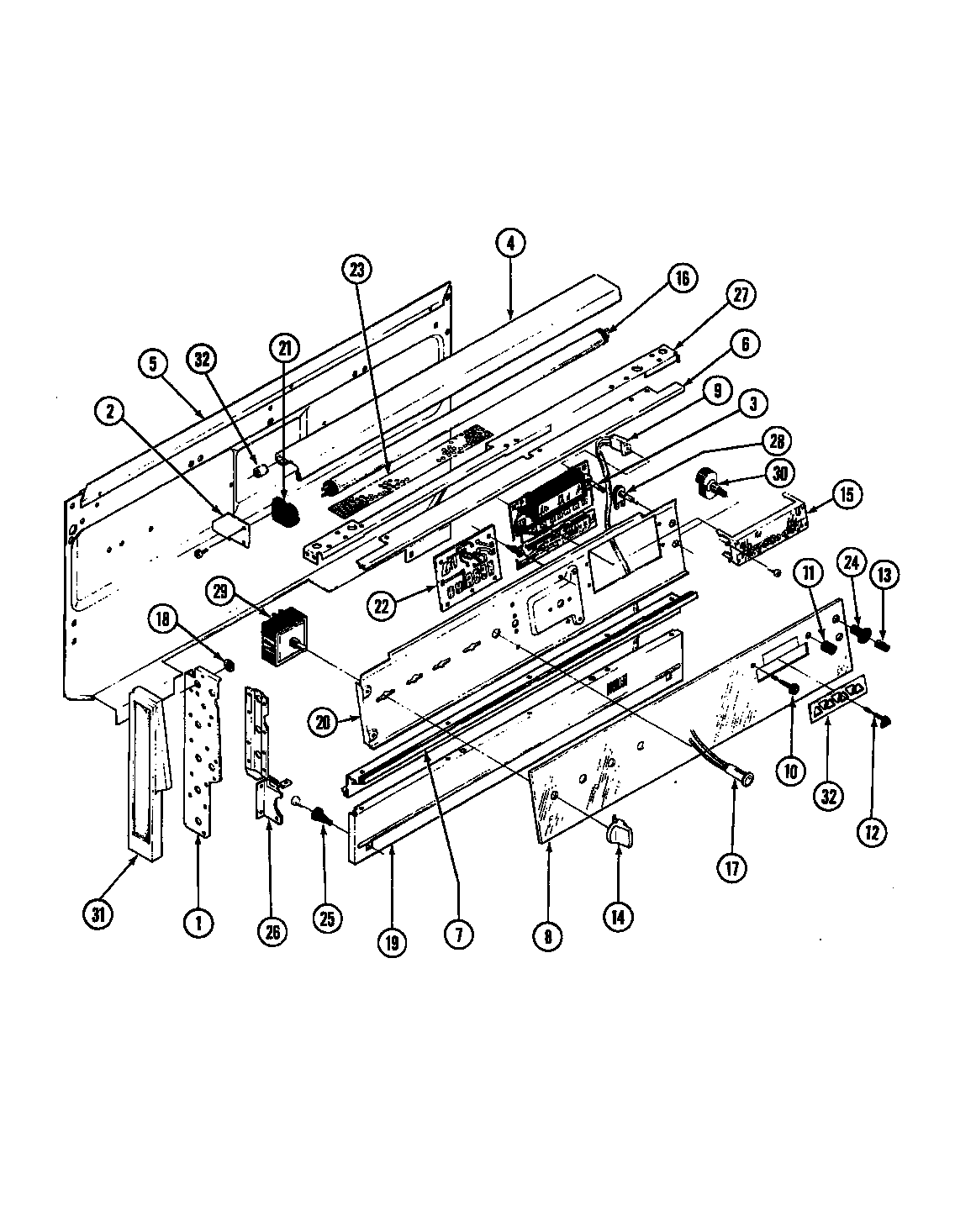 Magic Chef B38HK-5TXW backguard diagram