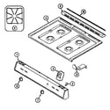 Magic Chef 6100PTA top assembly diagram