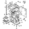 Magic Chef 3100PTA-K body/oven diagram