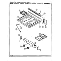 Magic Chef 3121XRA-UX top assembly/control panel diagram