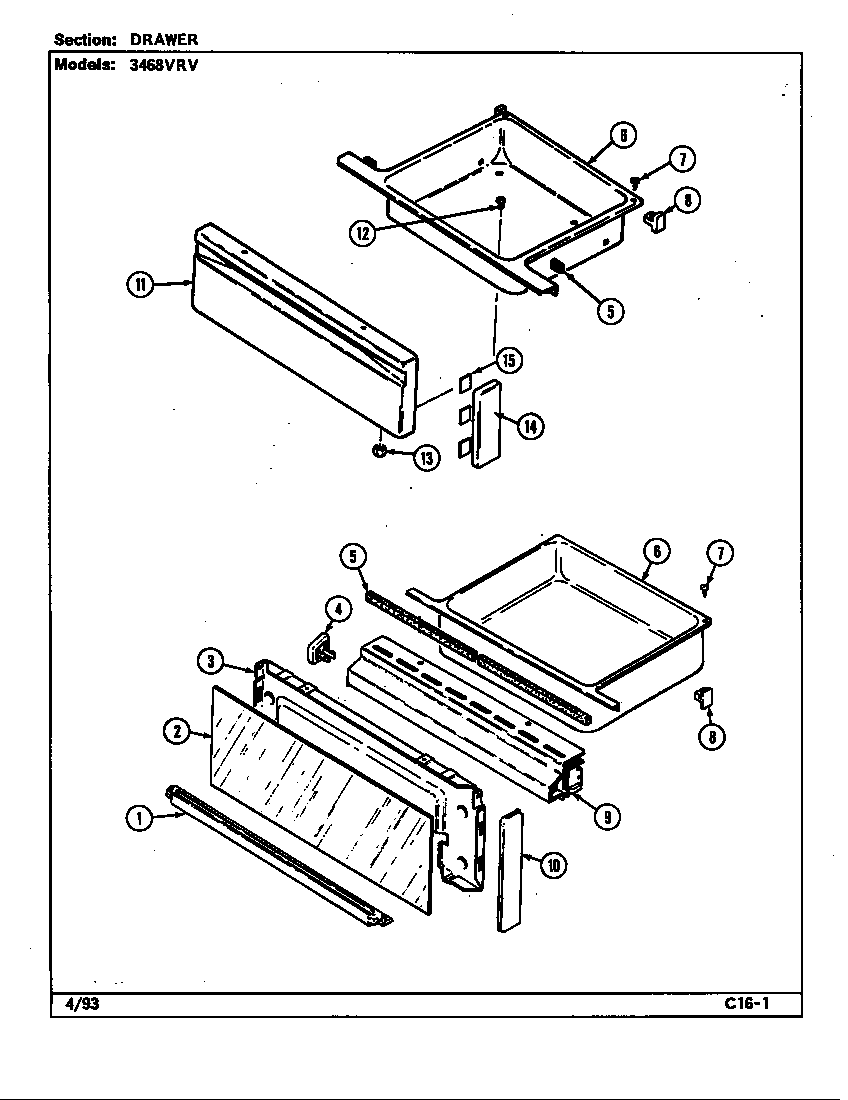 Magic Chef 3468VRV drawer (3468vrv) (3468vrv) diagram