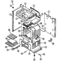 Magic Chef 3126SRA body/oven diagram