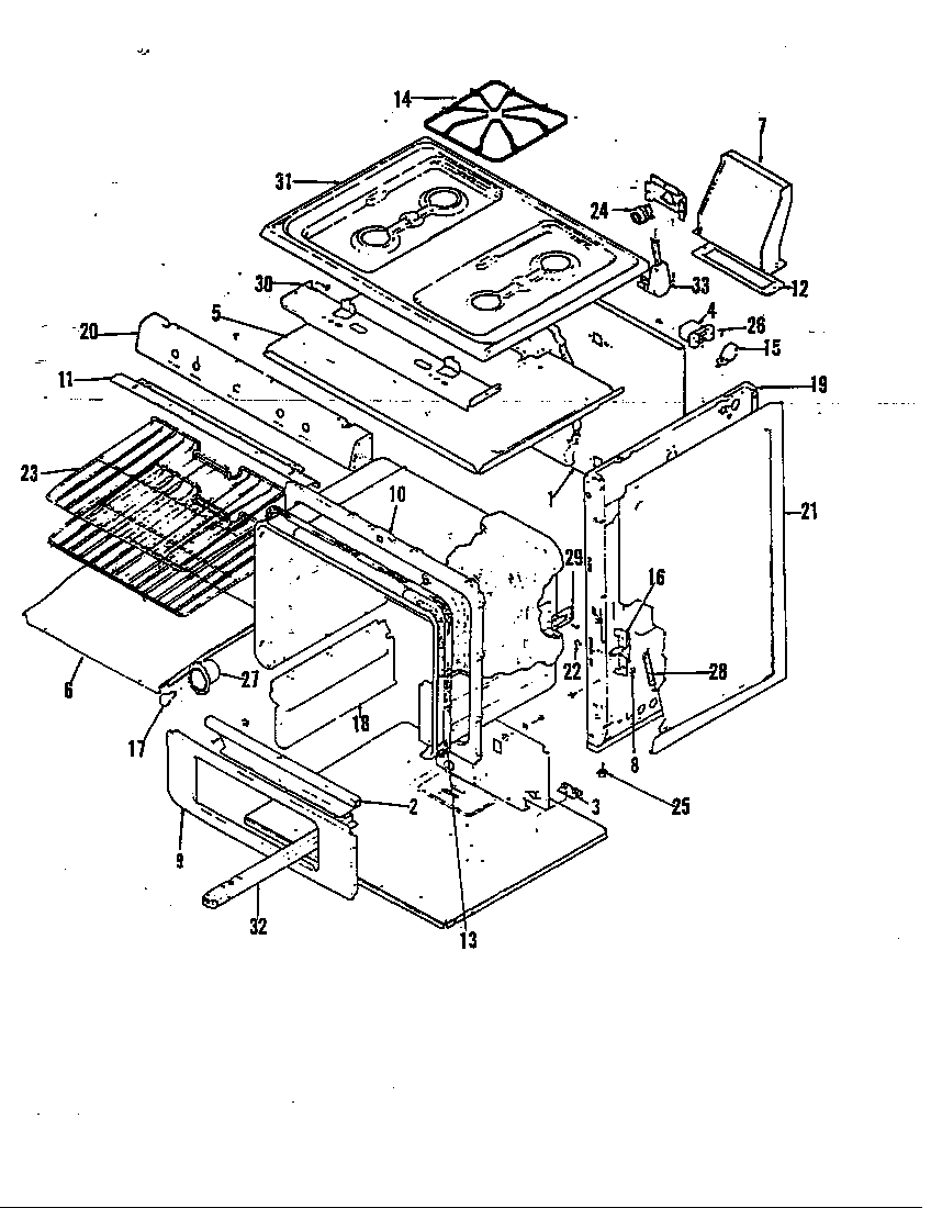 Magic Chef 22FA-6KLXV8 body-lower diagram