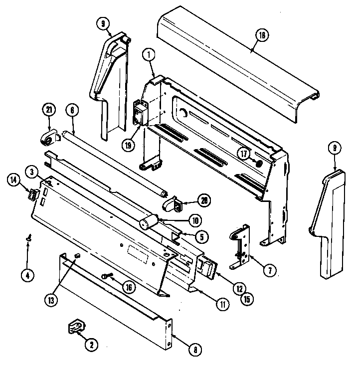 Magic Chef 3187VTA control panel diagram