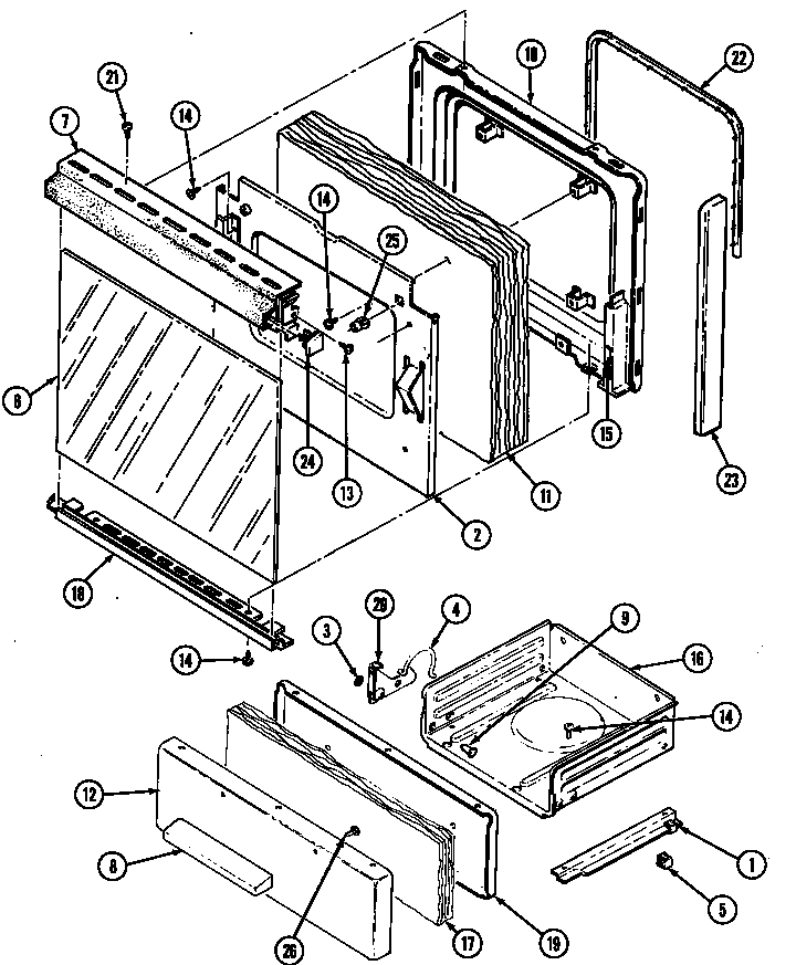 Maytag G3216WRW-M door/drawer (g3216sr*-m) (g3216sra-m) (g3216srw-m) diagram