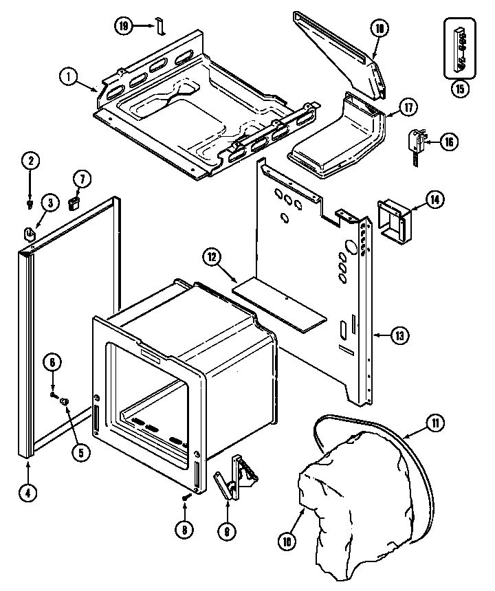 Maytag G3127WRA body diagram