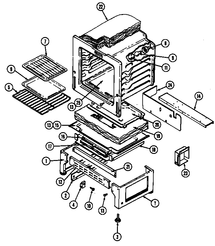 Magic Chef 3488XRA oven diagram