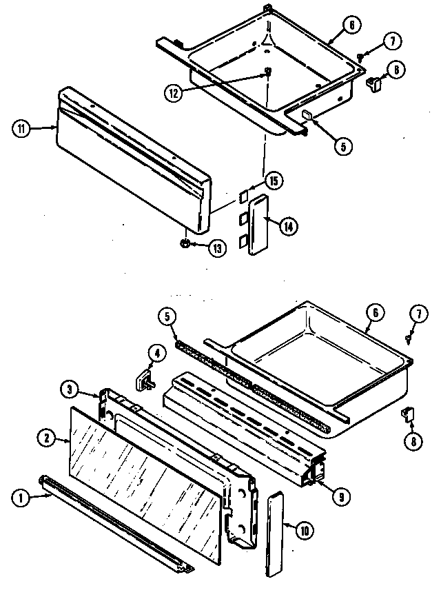 Magic Chef 3488XRA drawer diagram