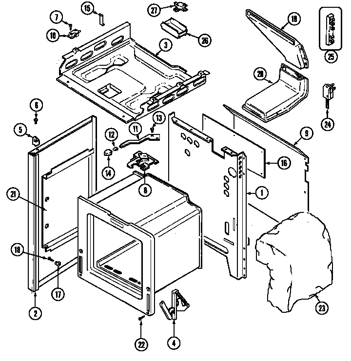Magic Chef 3448STA body (3448sta) (3448stw) (3448xta) (3448xtw) diagram