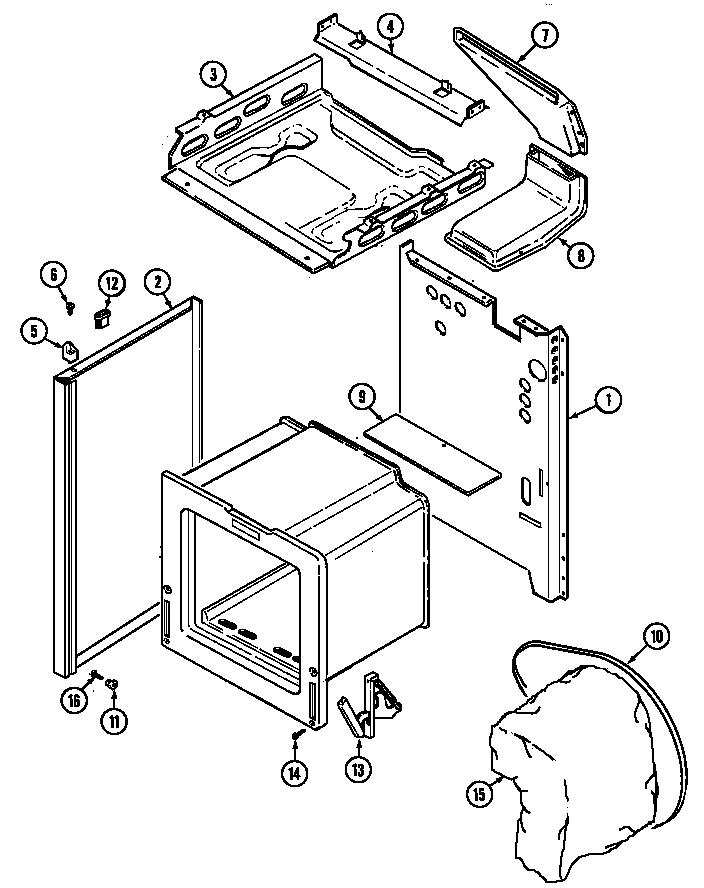 Maytag G3110PRW-M body diagram