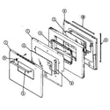 Magic Chef 9121WPW door (upper) diagram