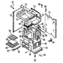 Magic Chef 3221XTS body/oven diagram