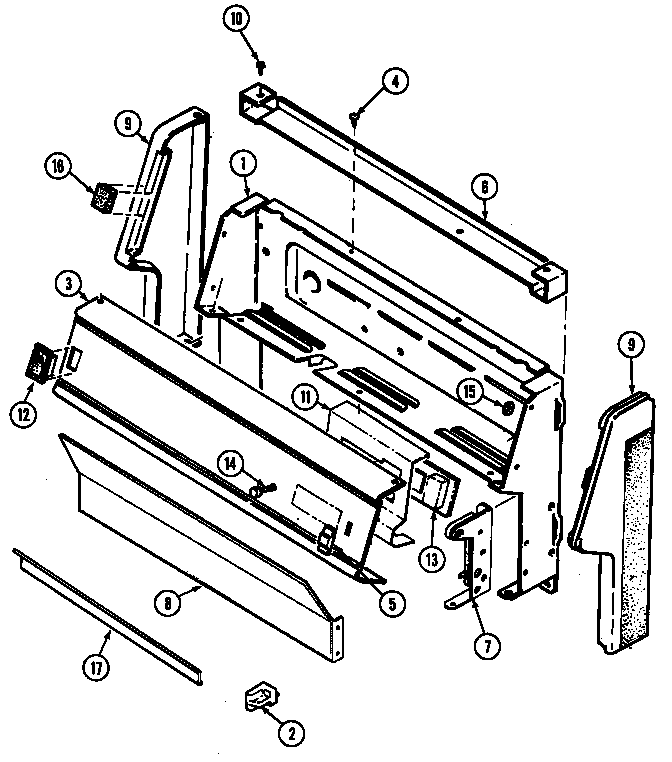 Maytag G3267XRW-3 control panel diagram